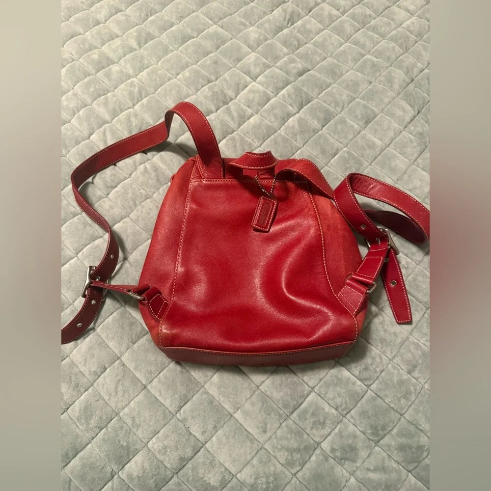 Coach leather backpack